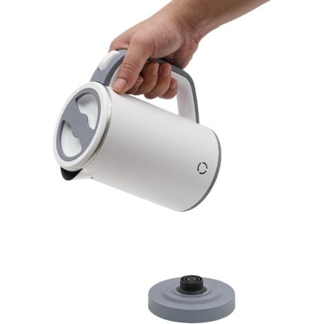 Bouilloire de voyage de 800 ml petite mini bouilloire électrique , bouilloire en acier inoxydable bouilloire de voyage silencieuse bouilloire de Camping, 600W 5 minutes théière à ébullition rapide  bl