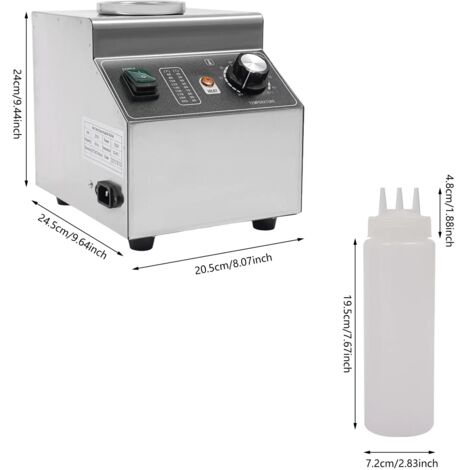 Chauffe Sauce Chauffe-Sauce Électrique RainWeel - 650 Ml - Acier Inox - Température Réglable 30-85°C - 80W Chauffe-sauce électrique Rainweel
