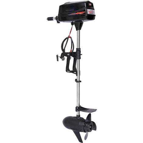 Moteur électrique Hors-bord 660W - Poussée 30 Kg (66 Lbs) - 5 Vitesses Avant / 2 Arrière - Inclinaison 90° - Idéal Pêche Et Petits Bateaux