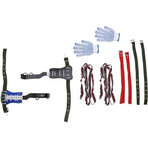 Kit d'équipement d'escalade d'arbre réglable - Ceinture de sécurité - Pour escalade - 2 dents