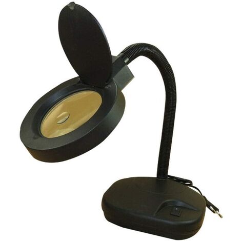 Lampe Loupe à bras articulé Lampe Loupe à grossissement 5x lampe cosmétique à tige métallique flexible à 360 ° Lampe de travail 11W Lampe Loupe Lampe Loupe Lampe de table loupe lentille 85mm avec loup