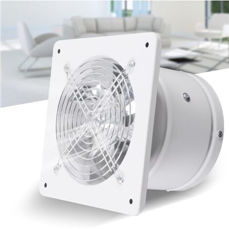 Ventilateur De Salle De Bain, Ventilateur Mural 150 Mm Ventilateur Axial 40 W 220㎡/h Ventilateur Intégré Silencieux Pour Cuisine Salle De Bain (Blanc) (1/5)