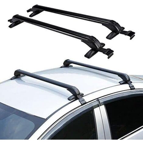 Gojoy – Lot de 2 barres de toit en aluminium 115 cm – Charge maximale 75 kg – Avec serrure et 2 clés – Compatible voitures 4/5 portes