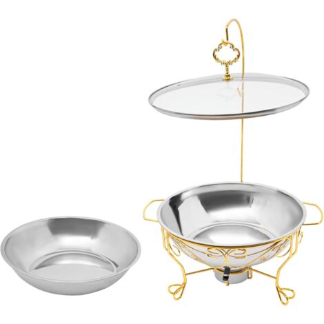 Matériel Restauration Collectivité HENDI - Chafing Dish Set Fiora | Réchaud Buffet Professionnel | Acier Inoxydable Set Fiora Hendi