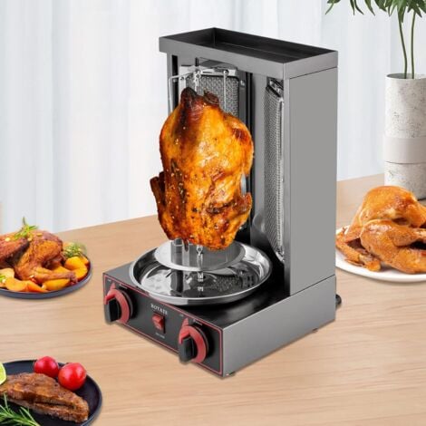 Barbecue à kebab à gaz, machine à kebab électrique, GPL, kebab vertical, avec interrupteur de réglage de la température 3000 W 220 V