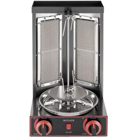 Barbecue à kebab à gaz, machine à kebab électrique, GPL, kebab vertical, avec interrupteur de réglage de la température 3000 W 220 V