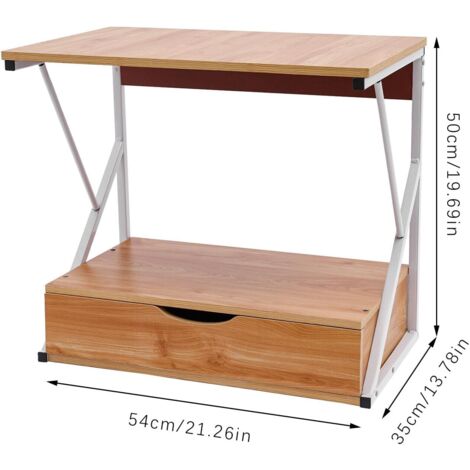 Étagère Micro-ondes 2 Niveaux Réglable En Hauteur - En Bambou Robuste, Pieds Antidérapants, Gain De Place Idéal En Cuisine