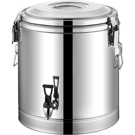Récipient de transport isotherme en acier inoxydable 40 l avec robinet d'écoulement et vanne d'équilibrage de pression (1/5)