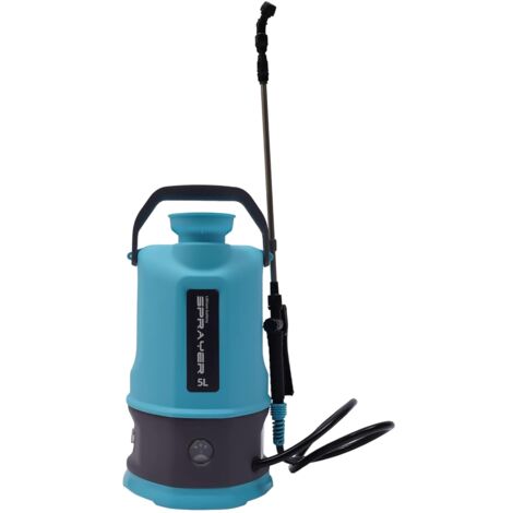 Pulvérisateur électrique 5L, Pulverisateur de Jardin 7.4V/2400mAh, Pulverisateur Lance Telescopique avec 2 Buses et Capuchon à Large Bouche, pour Désherbage Pulvérisation Nettoyage (Vert Pulvérisateur électrique 5L, Pulverisateur de Jardin 7.4V/2400mAh, Pulverisateur Lance Telescopique avec 2 Buses et Capuchon à Large Bouche, pour Désherbage Pulvérisation Nettoyage (Vert