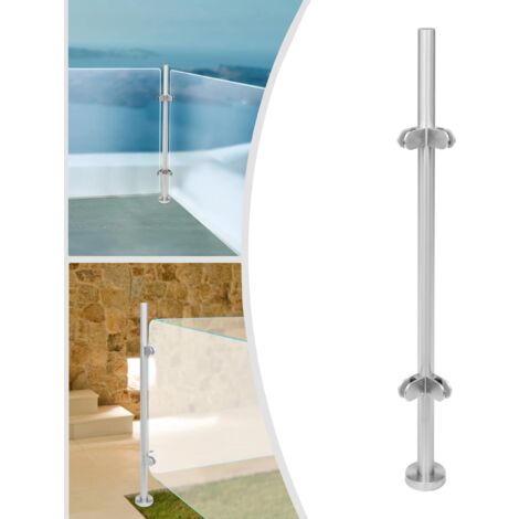 Durable Garde-Corps Poteau Garde-Corps En Verre Balcon Escalier Garde-Corps En Acier Inoxydable