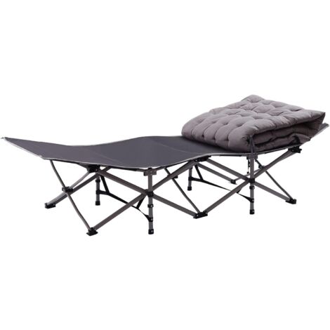 Lit De Camp Pliable 1 Personne Lit Camping Pliant Portable Leger A Dossier Reglable 6 Positions Charge 200 Kg Gris Cw6345 Maison Chic 85419363