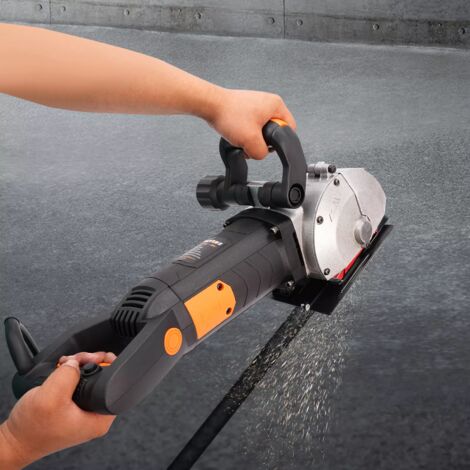 Fraise à fente électrique 4800 W - Rainureuse murale - Fente à 360° - Largeur de fente maximale : 40 mm - Profondeur de coupe maximale : 42 mm - Pour brique, granit, marbre, béton
