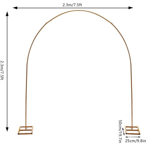 Arche De Mariage En Métal Doré 2m X 1.5m - Structure Carrée Pour Décorations Ballons, Fleurs - Événements, Fêtes