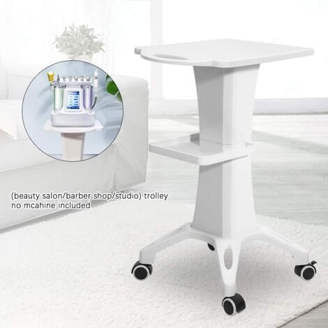 Chariot médical Portable avec Compartiment de Rangement, beauté, Salon, Chariot, Chariot de Maquillage, Chariot de Travail,Chariot de Coiffure, Chariot à roulettes pour Instrument de beauté Spa