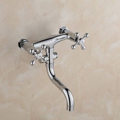Robinet Mural Robinet lavabo mélangeur mitigeur Salle de Bain évier Vasque Design Moderne