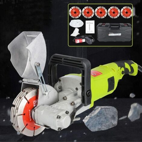 Rainureuse murale 4000 W - Avec 5 disques à tronçonner diamantés de 125 mm - Aspiration de poussière