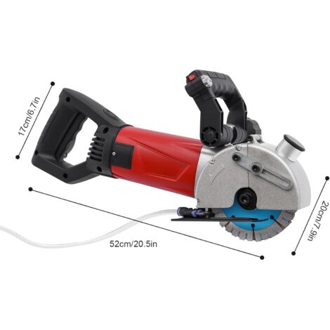 Rainureuse murale, Machine à rainurer 2800W raboteuse murale rainureuse murale avec guide laser max. Profondeur et largeur 36x34mm de cannelure, découpeuse concrète de cannelure avec 5 lames de scie e
