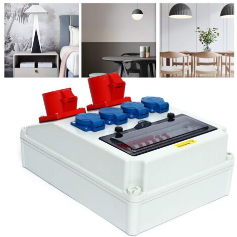 SWANEW Coffret De Chantier Distributeur De Courant Mural Avec Disjoncteur Repartiteur Electrique 1x32a 1x16a 3x230v Mit Ls 81891720