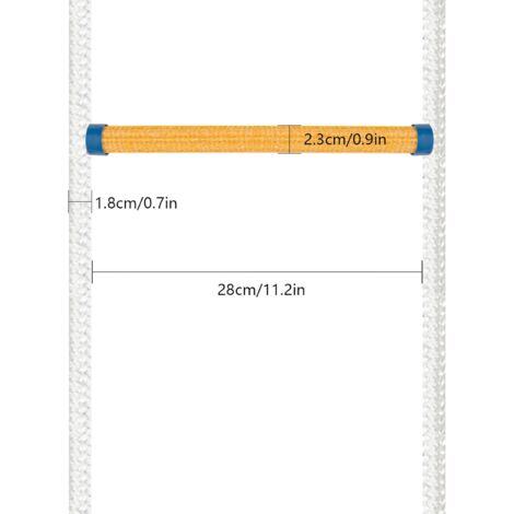 Échelle De Secours BRETANGME 4.9m - Support 907kg, Mousquetons, Réutilisable | Pour Fenêtres Et Balcons