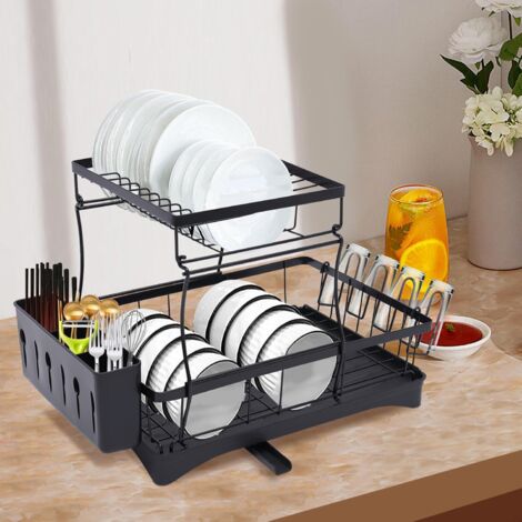 Support Inox Pour Baguettes Et Ustensiles - Avec égouttoir Amovible - 13x9,9x9,9 Cm - Organisateur De Couverts Pratique
