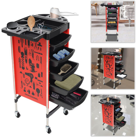 Chariot De Coiffeur Chariot De Service Pliable Aide Au Salon Chariot De Travail De Coiffeur Chariot Roulant (1/5)