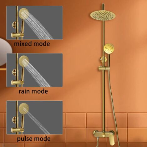 LCEVCGK Ensemble de robinet de douche, système de douche à effet pluie