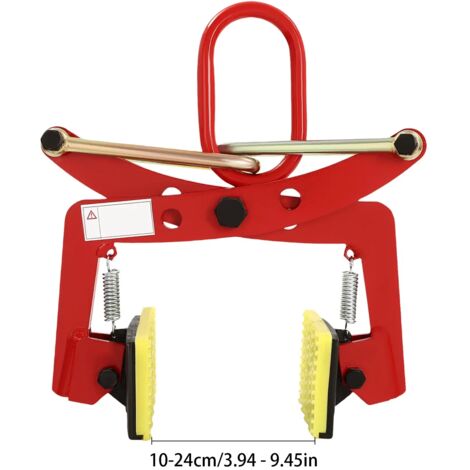 Pince à Décaler Rouge 9-17 - Pince De Levage Verticale 350kg Pour Pierre, Supports De Pierre Et Palettes