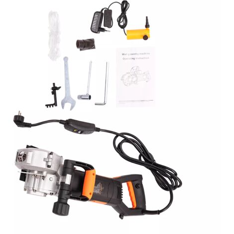 Rainureuse murale électrique 4800w 360 degrés profondeur 42mm MUR rainureuse ensemble W / 5X disques de coupe 6000 tr / min