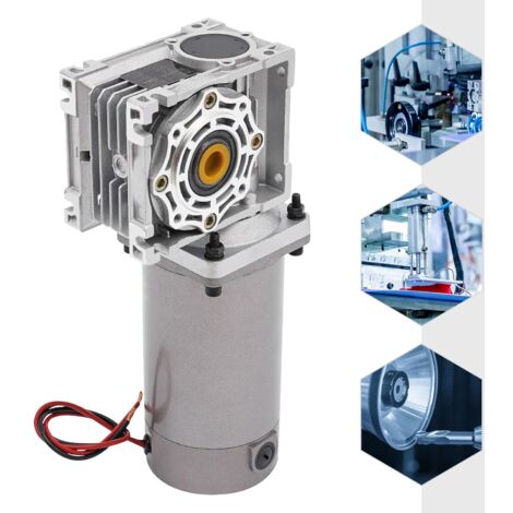 Moteur Réducteur Uxcell 24V DC 20 RPM – Couple élevé, Sortie Centrée Arbre Métal