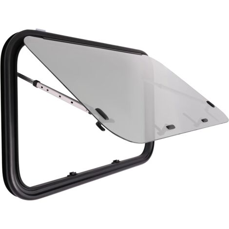 Gojoy – Fenêtre coulissante pour camping-car 900 x 550 mm – Verre trempé 4mm – Moustiquaire intégrée – Ventilation optimale – Installation facile