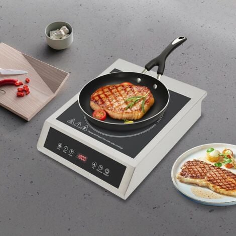 Plaque à Induction Commerciale, Table de cuisson à induction, cuisinière à induction électrique, 3500 W, Température 60-240°C