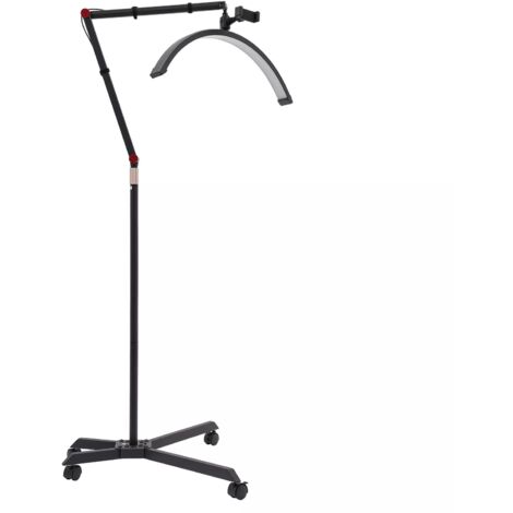 Gojoy – Lampe LED lampadaire demi-lune réglable 83-128cm – Lumière chaude et blanche – Télécommande – Pour salons de beauté et maquillage (1/5)