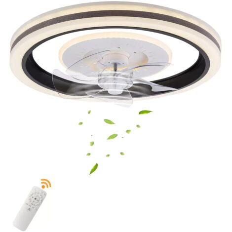 Airwit 48cm Ventilateur de Plafond Silencieux avec Lumiere et Airwit 48cm Ventilateur de Plafond Silencieux avec Lumiere et