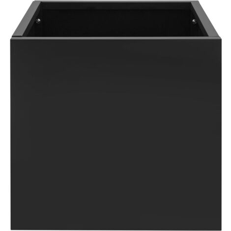 Jardinière Carrée en acier Noir, Pots de fleurs de Patio de Jardin Extérieur de 20 Pouces, Jardinières Cubiques durables Résidentielles Intérieures, Grande Jardinière commerciale en métal pour jardin (1/5)