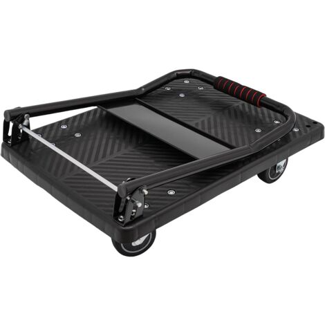 Chariot Pliable Professionnel – Charge 200 Kg, 4 Roues Dont 2 Pivotantes, Plateau Antidérapant