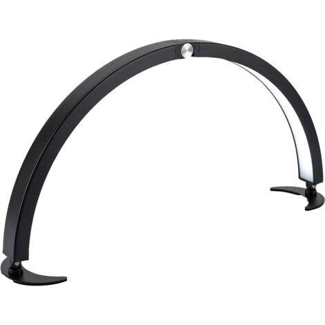 KALVISH Lampe Demi Lune Extension de Cils Professionnelle, Col de Cygne Flexible Lampe LED sur Pied de Salon avec Téléphone & Télécommande, Ring Light pour Onglerie, Maquillage, Tatouage, Esthétique