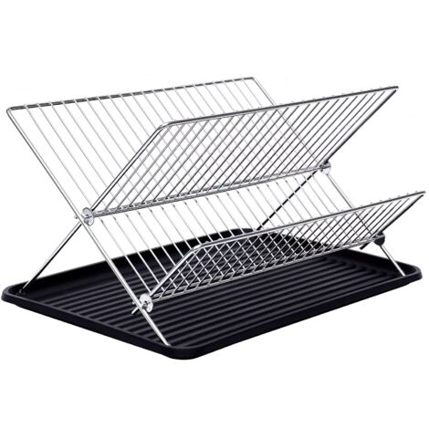 Porte-Vaisselle Étagère à Vaisselle Égouttoir Couverts Étagère de Rangement Cuisine Porte-ustensilles (1/5)