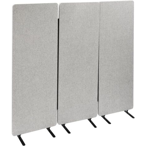 Paravent Acoustique Murando - 225x172cm - Isolation Phonique - Motif Mer Nature - 5 Panneaux