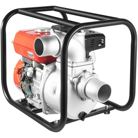 Gojoy – Pompe à eau à essence 3" – Moteur 4 temps 7,5 CV – Débit 36 000 l/h – Hauteur de refoulement 40 m – Tuyau 7 m pour eaux usées
