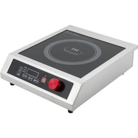 Gojoy – Plaque induction commerciale 3500 W – Acier inoxydable – 10 niveaux de température – Commande numérique – Pour restaurants et cuisines professionnelles