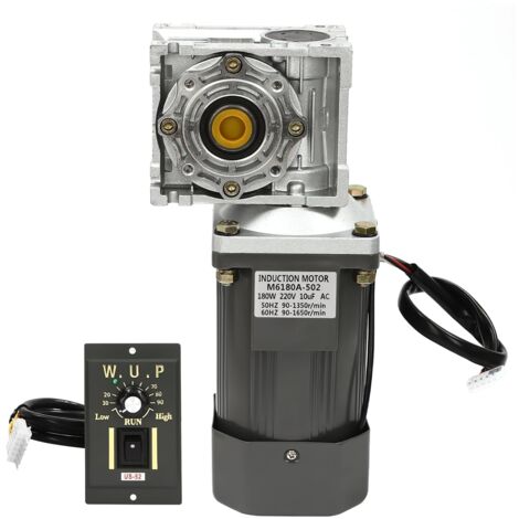 Gojoy – Moteur électrique 180W – Vitesse réglable 0-27 tr/min – Couple 35Nm – Pour machines CNC et fraiseuses – Construction en aluminium et acier (1/5)