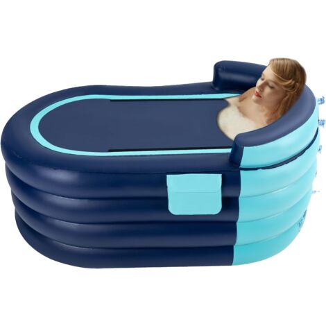 Gojoy – Baignoire gonflable pour adulte – Baignoire épaisse avec pompe à air 30W – 84x140x74 cm – Résistante à 50℃ – Pliable et facile à ranger