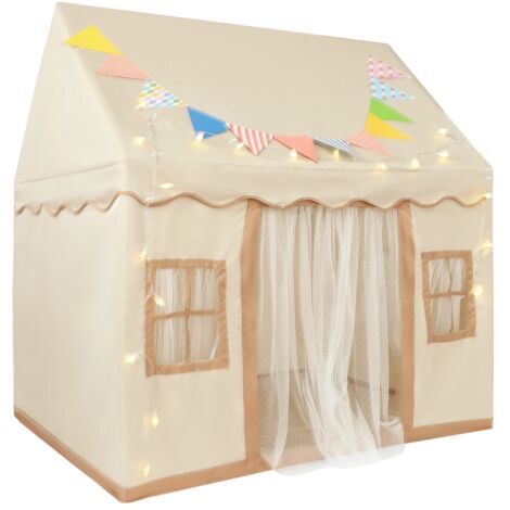 Tente pour enfants, tente pour enfants avec tapis, tente de jeu pour enfants pour filles et garçons, Maison de jeu pour tout-petits Tipi avec Fenêtres, 1.2x1x1.3 m (1/5)