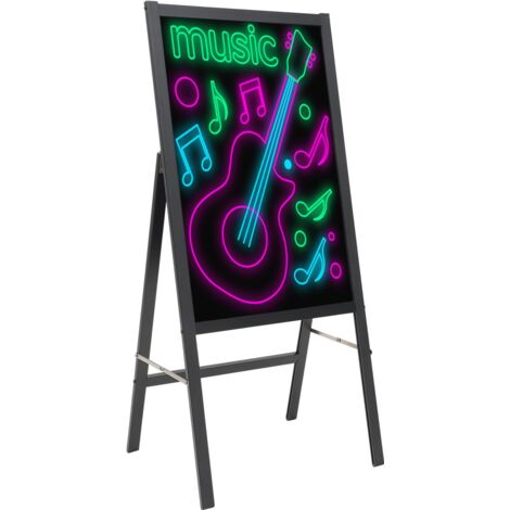 Tableau D'écriture LED, tableau D'affichage LED debout 40 x 60 cm, Panneau D'affichage lumineux avec télécommande et 8 stylos néon, tableau D'affichage LED pour Café, Bar, Restaurant, mariage (1/5)