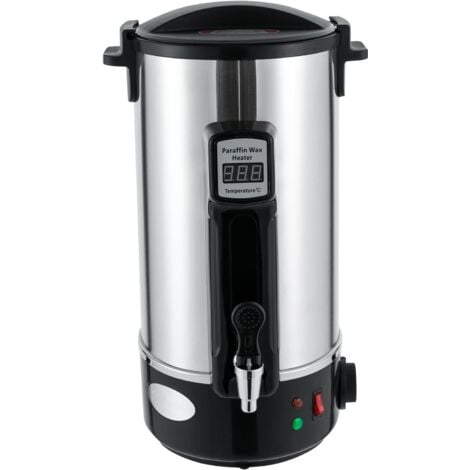 Fondeur à Cire Numérique 10 L – Pour Fabrication De Bougies, Cuve Inox Double Paroi, 60-100°C