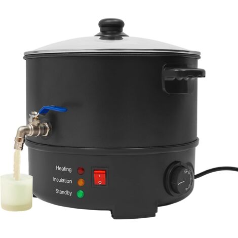 Fondeur de cire pour la fabrication de bougies, 8 l/2,11 gal, 1000 W, Grand pot de cire électrique avec pot anti-adhésif