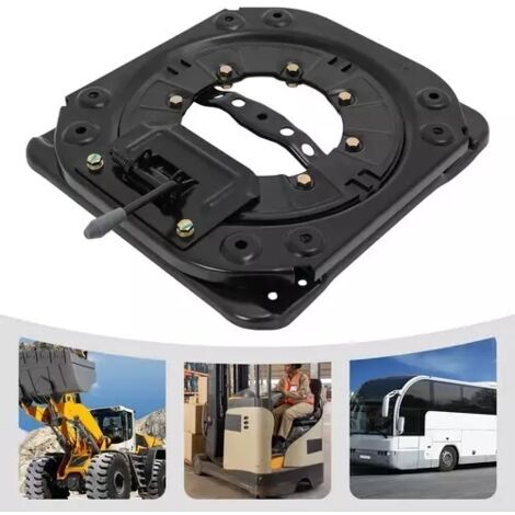 Base pivotante pour siège robuste, plaque d'acier de 3 mm, base pivotante à 360 degrés pour camping-car, camping-car, bateau, camion, bus