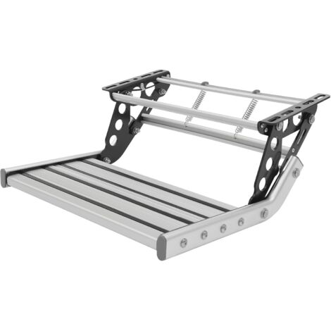 Gojoy – Marchepied pliant en aluminium avec éclairage LED – Capacité 150kg – Antidérapant – Conception compacte pour camping-car et caravane