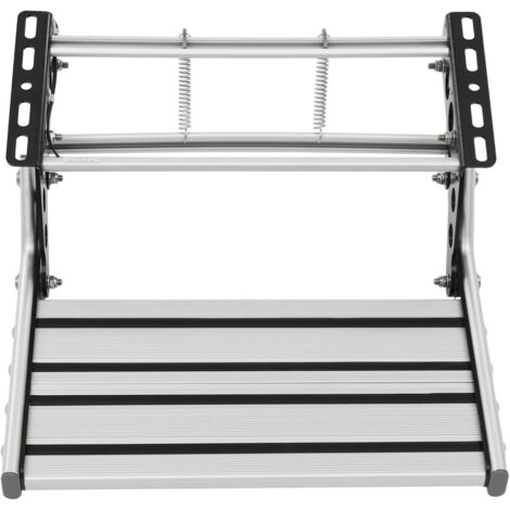 escabeau 1 marche capacité de charge de 150 kg escabeau pliable en acier hauteur réglable sur 3 niveaux escabeau portable pour tout-petits et