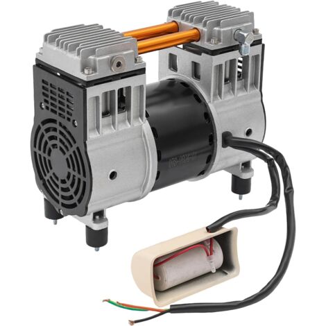 Moteur 980 W pour compresseur d'air, 120 l/min, 1380 tr/min, Sans huile, Silencieux, Tête de pompe, Compresseur d'air avec fil à condensateur